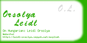 orsolya leidl business card